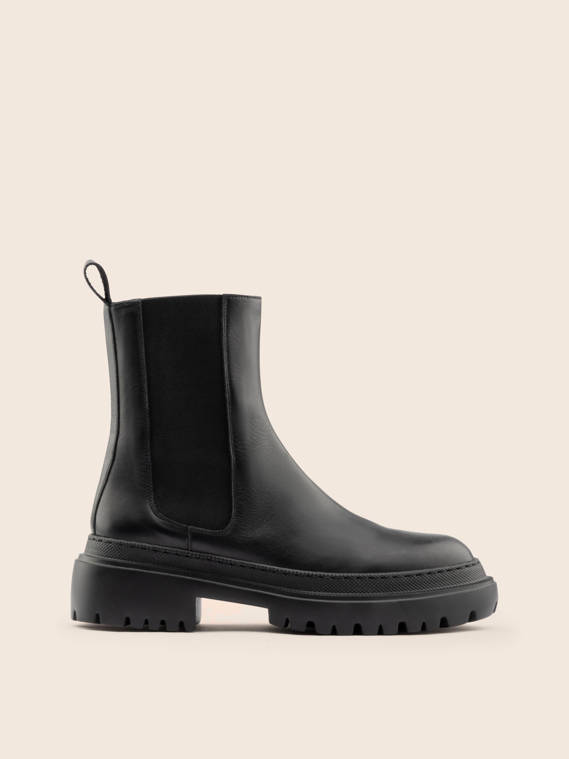 Corticella Black Leather Boot